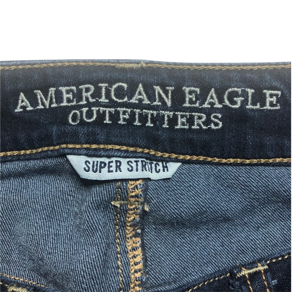 American Eagle Outfitters Dark Wash Super Stretch Jeans - Size 4 - Picture 9 of 11
